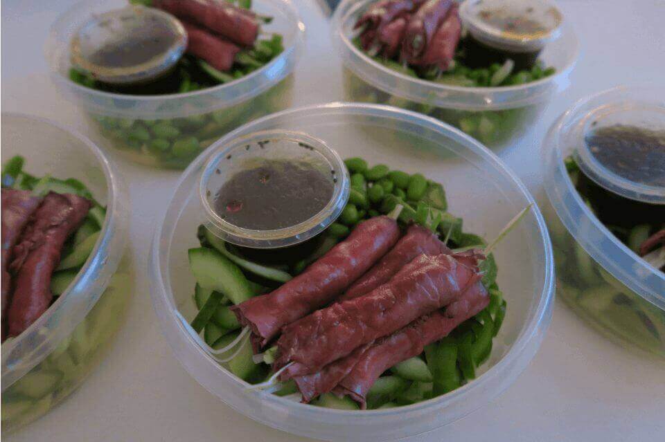 Japanse beef-teriyaki salade