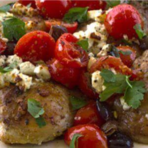 Provencaalse ovenschotel met kip en geitenkaas