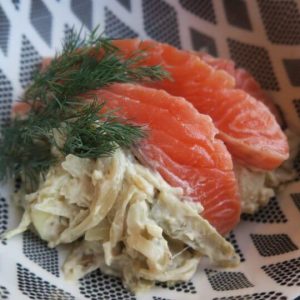 Venkelstoof met zalm