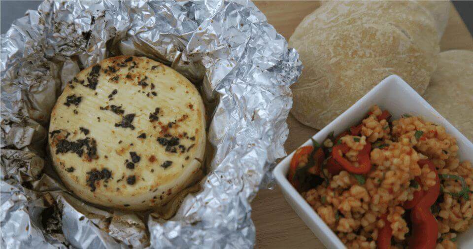 Gemarineerde feta uit de oven met kisir