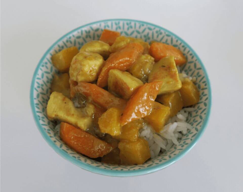 Kipkerrie met pompoen
