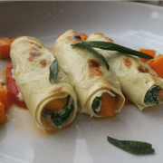 Cannelloni met spinazie en pompoen