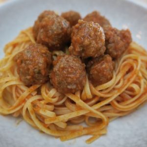Pasta con polpettine