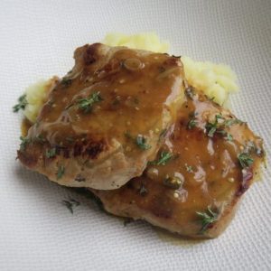 Karbonade met mosterdjus