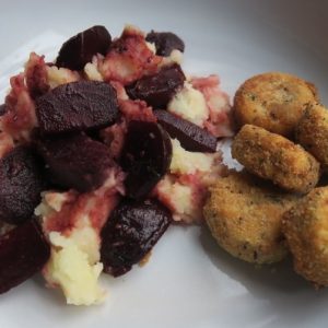 Bietjesstamppot met geitenkaas