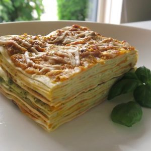 Pompoenlasagne met geitenkaas